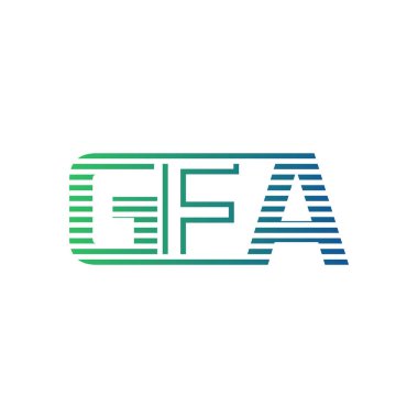 Modern GFA Logo Tasarımı. İş Kimliği için GFA Minimalist, Profesyonel ve Çok Yönlü Markalaştırma Simgesi