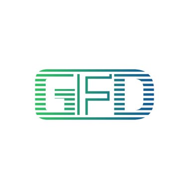 Modern GFD Logo Tasarımı. İş Kimliği için GFD Minimalist, Profesyonel ve Çok Yönlü Markalaştırma Simgesi
