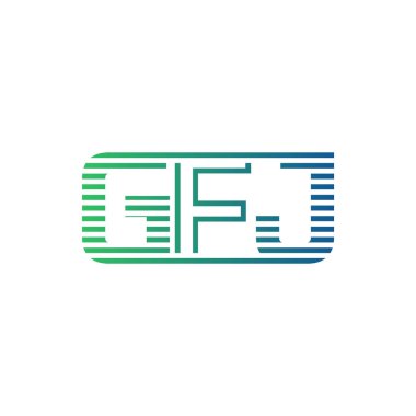 Modern GFJ Logo Tasarımı. İş Kimliği için GFJ Minimalist, Profesyonel ve Çok Yönlü Markalaştırma Simgesi
