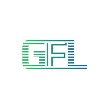 Modern GFL Logo Tasarımı. İş Kimliği için GFL Minimalist, Profesyonel ve Çok Yönlü Markalaştırma Simgesi