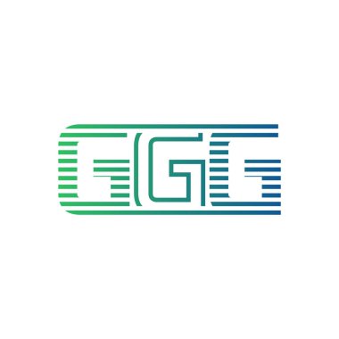 Modern GGG Logo Tasarımı. GGG Minimalist, Profesyonel ve İş Kimliği için Çok Yönlü Markalaştırma Simgesi