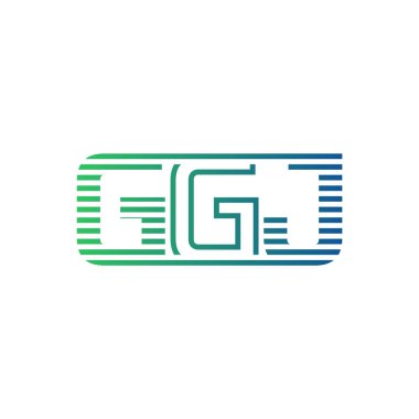 Modern GGJ Logo Tasarımı. GGJ Minimalist, Profesyonel ve İşletme Kimliği İçin Çok Yönlü Markalaştırma Simgesi