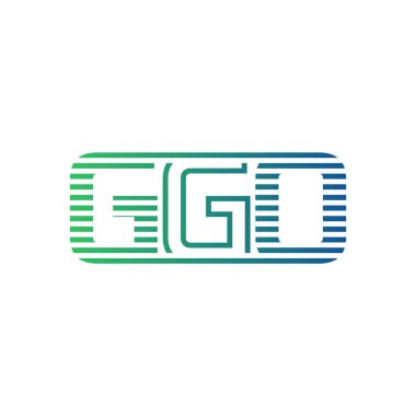Modern GGO Logo Tasarımı. GGO Minimalist, Profesyonel ve İş Kimliği için Çok Yönlü Markalaştırma Simgesi