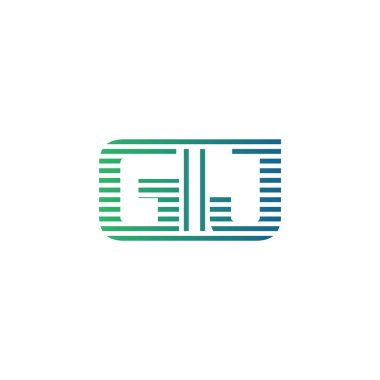 Modern GIJ Logo Tasarımı. GIJ Minimalist, Profesyonel ve İş Kimliği için Çok Yönlü Markalaştırma Simgesi