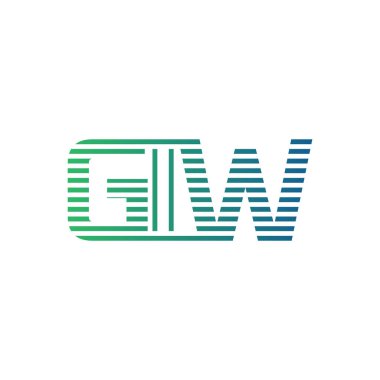 Modern GIW Logo Tasarımı. GIW Minimalist, Profesyonel ve İş Kimliği için Çok Yönlü Markalaştırma Simgesi