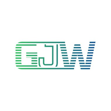 Modern GJW Logo Tasarımı. İş Kimliği için GJW Minimalist, Profesyonel ve Çok Yönlü Markalaştırma Simgesi