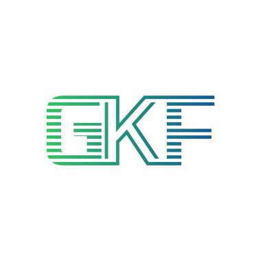 Modern GKF Logo Tasarımı. İş Kimliği için GKF Minimalist, Profesyonel ve Çok Yönlü Markalaştırma Simgesi