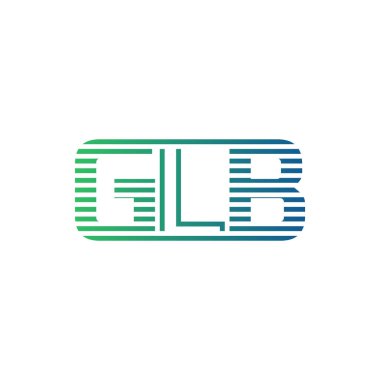 Modern GLB Logo Tasarımı. İş Kimliği için GLB Minimalist, Profesyonel ve Çok Yönlü Markalaştırma Simgesi