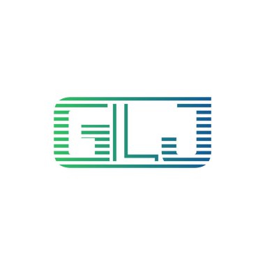 Modern GLJ Logo Tasarımı. İş Kimliği için GLJ Minimalist, Profesyonel ve Çok Yönlü Markalaştırma Simgesi