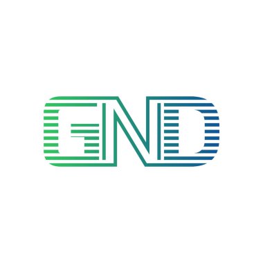 Modern GND Logo Tasarımı. İş Kimliği için GND Minimalist, Profesyonel ve Çok Yönlü Markalaştırma Simgesi