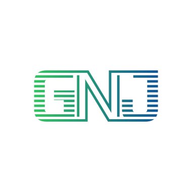 Modern GNJ Logo Tasarımı. İş Kimliği için GNJ Minimalist, Profesyonel ve Çok Yönlü Markalaştırma Simgesi