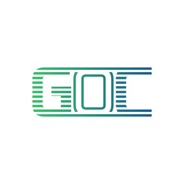 Modern GOC Logo Tasarımı. GOC Minimalist, Profesyonel ve İş Kimliği için Çok Yönlü Markalaştırma Simgesi