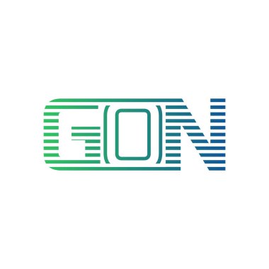Modern GON Logo Tasarımı. Harf GON Minimalist, Profesyonel ve İş Kimliği için Çok Yönlü Markalaştırma Simgesi