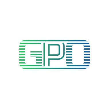 Modern GPO Logo Tasarımı. İş Kimliği için GPO Minimalist, Profesyonel ve Çok Yönlü Markalaştırma Simgesi