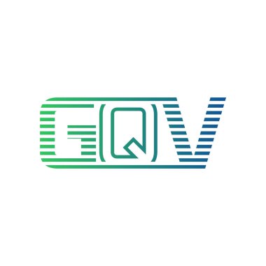 Modern GQV Logo Tasarımı. Harf GQV İş Kimliği Minimalist, Profesyonel ve Çok Yönlü Markalaştırma Simgesi