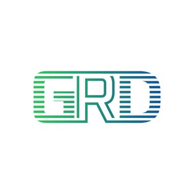 Modern GRD Logo Tasarımı. GRD Minimalist, Profesyonel ve İş Kimliği için Çok Yönlü Markalaştırma Simgesi