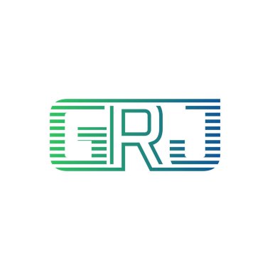 Modern GRJ Logo Tasarımı. GRJ Minimalist, Profesyonel ve İş Kimliği için Çok Yönlü Markalaştırma Simgesi