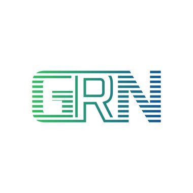 Modern GRN Logo Tasarımı. GRN Minimalist, Profesyonel ve İş Kimliği için Çok Yönlü Markalaştırma Simgesi