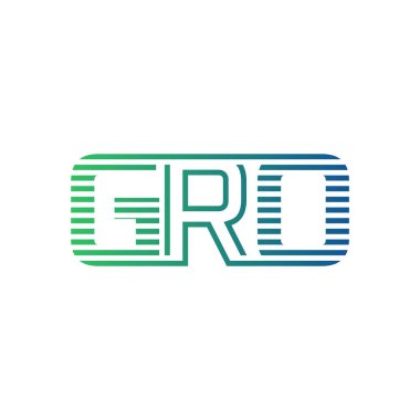 Modern GRO Logo Tasarımı. GRO Minimalist, Profesyonel ve İş Kimliği için Çok Yönlü Markalaştırma Simgesi