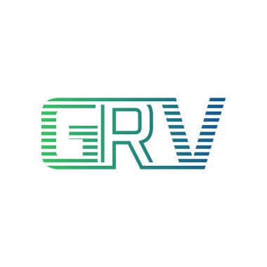 Modern GRV Logo Tasarımı. GRV Minimalist, Profesyonel ve İş Kimliği için Çok Yönlü Markalaştırma Simgesi