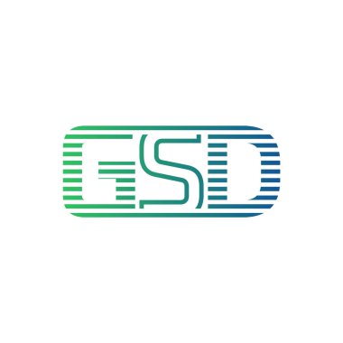 Modern GSD Logo Tasarımı. GSD Minimalist, Profesyonel ve İşletme Kimliği İçin Çok Yönlü Markalaştırma Simgesi