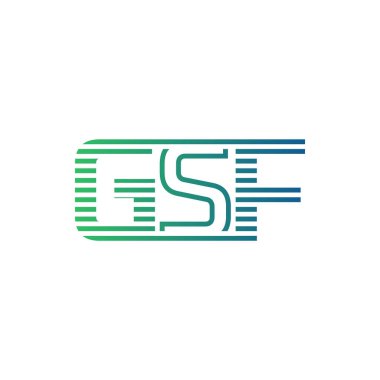 Modern GSF Logo Tasarımı. İş Kimliği için GSF Minimalist, Profesyonel ve Çok Yönlü Markalaştırma Simgesi