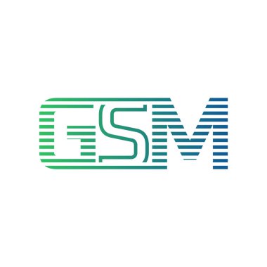 Modern GSM Logo Tasarımı. GSM Minimalist, Profesyonel ve İşletme Kimliği İçin Çok Yönlü Markalaştırma Simgesi