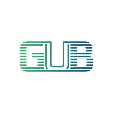 Modern GUB Logo Tasarımı. GUB Minimalist, Profesyonel ve İş Kimliği için Çok Yönlü Markalaştırma Simgesi