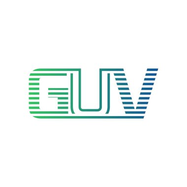 Modern GUV Logo Tasarımı. GUV Minimalist, Profesyonel ve İş Kimliği için Çok Yönlü Markalaştırma Simgesi