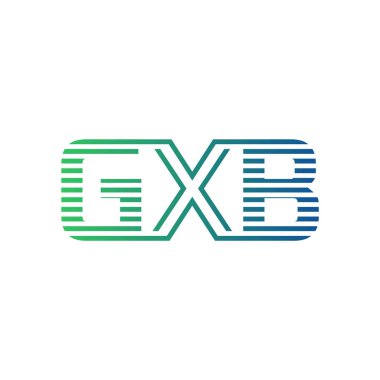 Modern GXB Logo Tasarımı. Harf GXB İş Kimliği Minimalist, Profesyonel ve Çok Yönlü Markalaştırma Simgesi