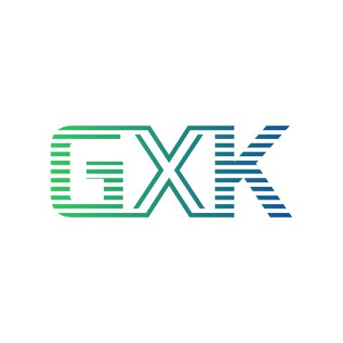 Modern GXK Logo Tasarımı. İş Kimliği için GXK Minimalist, Profesyonel ve Çok Yönlü Markalaştırma Simgesi