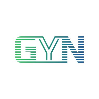 Modern GYN Logo Tasarımı. GYN Minimalist, Profesyonel ve İş Kimliği için Çok Yönlü Markalaştırma Simgesi
