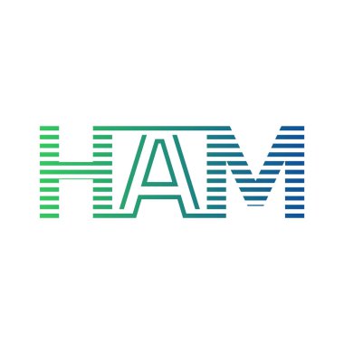 Modern HAM Logo Tasarımı. Harf HAM İş Kimliği Minimalist, Profesyonel ve Çok Yönlü Markalaştırma Simgesi