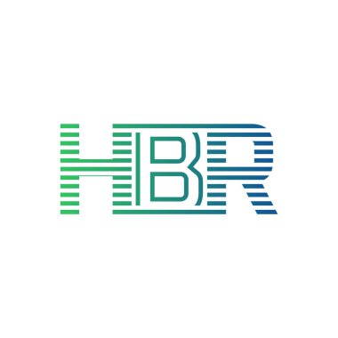 Modern HBR Logo Tasarımı. Harf HBR İş Kimliği Minimalist, Profesyonel ve Çok Yönlü Markalaştırma Simgesi
