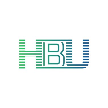 Modern HBU Logo Tasarımı. Harf HBU İş Kimliği Minimalist, Profesyonel ve Çok Yönlü Markalaştırma Simgesi