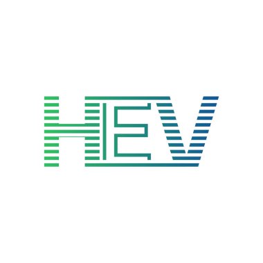 Modern HEV Logo Tasarımı. HEV Minimalist, Profesyonel ve İşletme Kimliği İçin Çok Yönlü Markalaştırma Simgesi