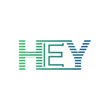 Modern Hey Logo Tasarımı. Mektup: İş Kimliği Minimalist, Profesyonel ve Çok Yönlü Marka Simgesi