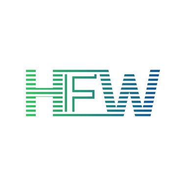 Modern HFW Logo Tasarımı. Harf HFW İş Kimliği Minimalist, Profesyonel ve Çok Yönlü Markalaştırma Simgesi