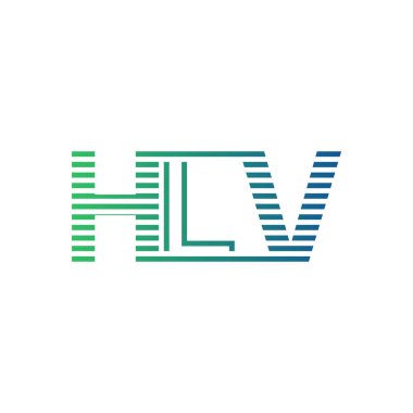 Modern HLV Logo Tasarımı. İş Kimliği için HLV Minimalist, Profesyonel ve Çok Yönlü Markalaştırma Simgesi