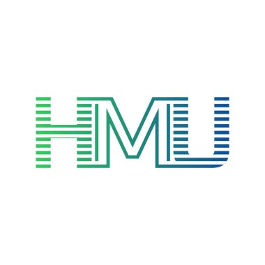 Modern HMU Logo Tasarımı. Harf HMU İş Kimliği Minimalist, Profesyonel ve Çok Yönlü Markalaştırma Simgesi