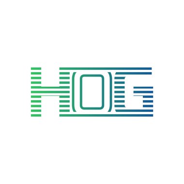 Modern HOG Logo Tasarımı. HOG Minimalist, Profesyonel ve İş Kimliği için Çok Yönlü Markalaştırma Simgesi