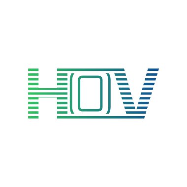 Modern HOV Logo Tasarımı. HOV Minimalist, Profesyonel ve İş Kimliği için Çok Yönlü Markalaştırma Simgesi