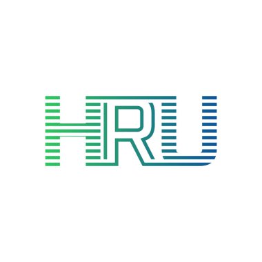 Modern HRU Logo Tasarımı. Harf HRU İş Kimliği Minimalist, Profesyonel ve Çok Yönlü Markalaştırma Simgesi