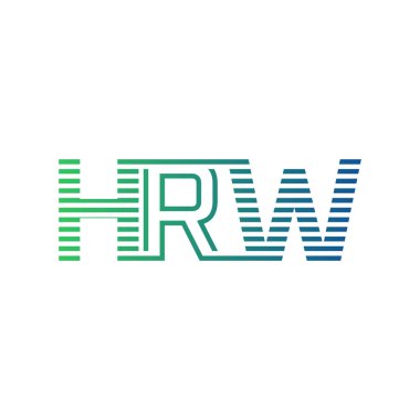Modern HRW Logo Tasarımı. Harf HRW İş Kimliği Minimalist, Profesyonel ve Çok Yönlü Markalaştırma Simgesi