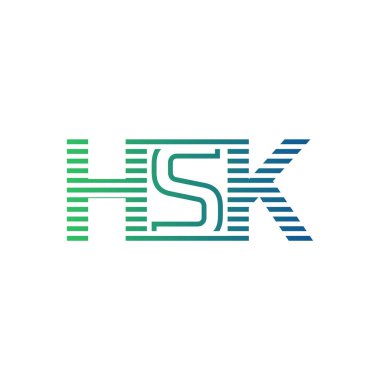 Modern HSK Logo Tasarımı. İş Kimliği için HSK Minimalist, Profesyonel ve Çok Yönlü Markalaştırma Simgesi