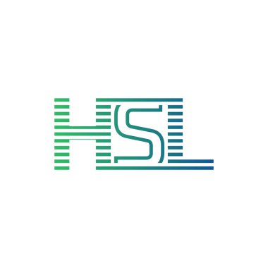 Modern HSL Logo Tasarımı. İş Kimliği için HSL Minimalist, Profesyonel ve Çok Yönlü Markalaştırma Simgesi