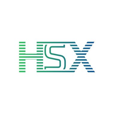 Modern HSX Logo Tasarımı. Harf HSX İş Kimliği Minimalist, Profesyonel ve Çok Yönlü Markalaştırma Simgesi
