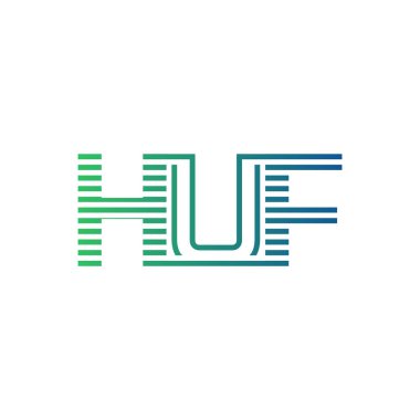 Modern HUF Logo Tasarımı. Harf HUF İş Kimliği Minimalist, Profesyonel ve Çok Yönlü Markalaştırma Simgesi