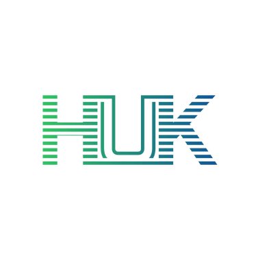 Modern HUK Logo Tasarımı. Harf HUK İş Kimliği Minimalist, Profesyonel ve Çok Yönlü Markalaştırma Simgesi