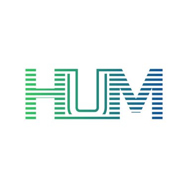 Modern HUM Logo Tasarımı. Harf HUM İş Kimliği Minimalist, Profesyonel ve Çok Yönlü Markalaştırma Simgesi